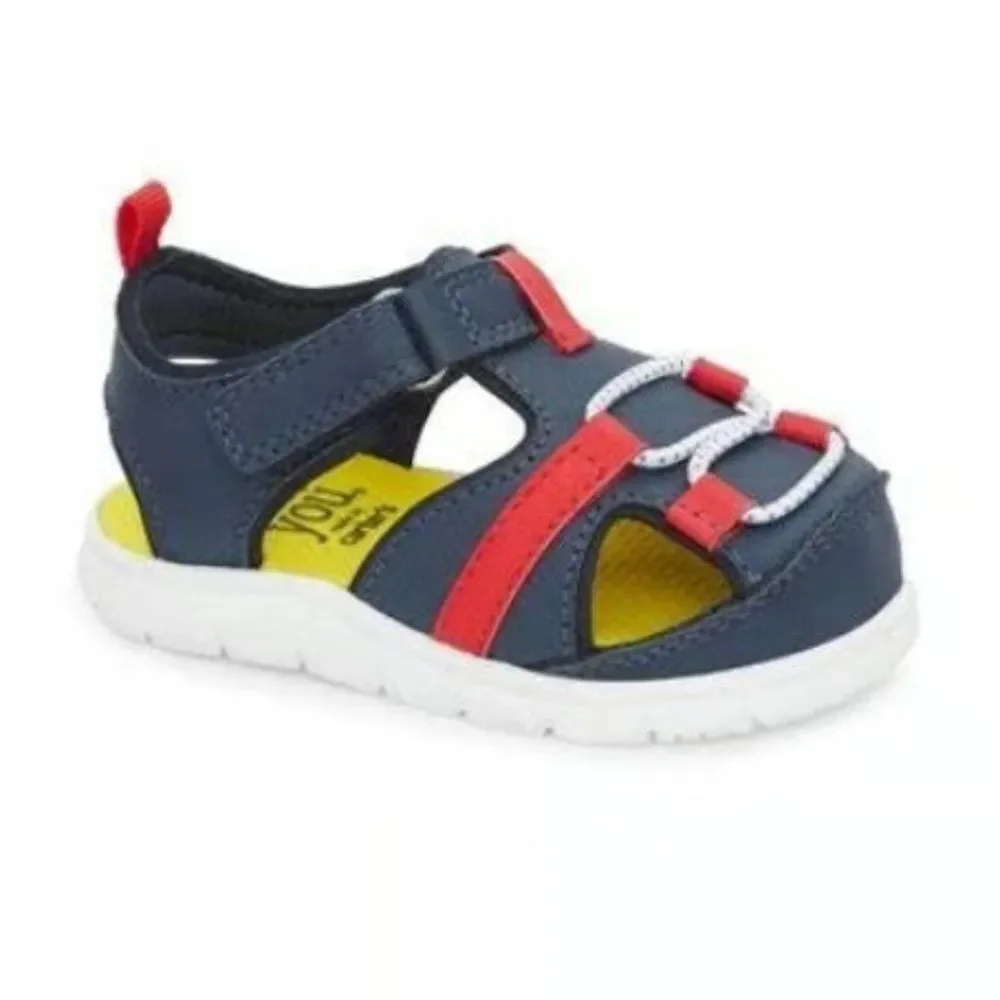 Carter's Just One You Baby Royal First Walker Sandals (Navy/Red) Size 3T - NEW!!